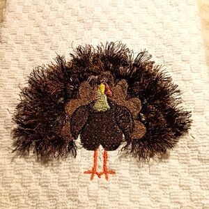 Embroidered Waffle Towel